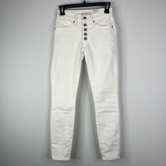 NEW Lucky Brand White Skinny Button Fly Jeans 00/24A - Picture 4 of 10